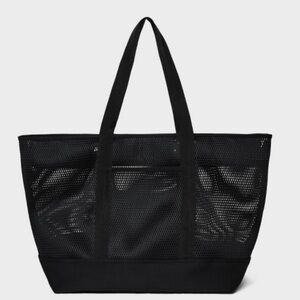 Large Mesh Boat Tote Handbag - Shade & Shore Black